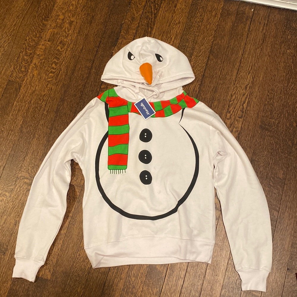 Snowman design hoodie
